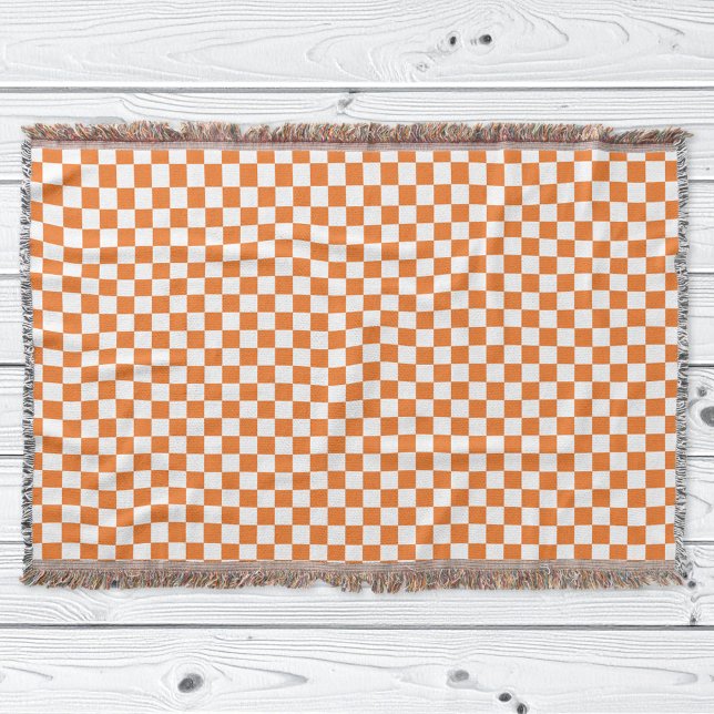 Couverture À damiers orange et blanc (Créateur téléchargé)