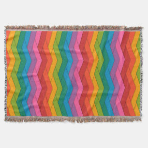 Couverture à lancer à franges colorées