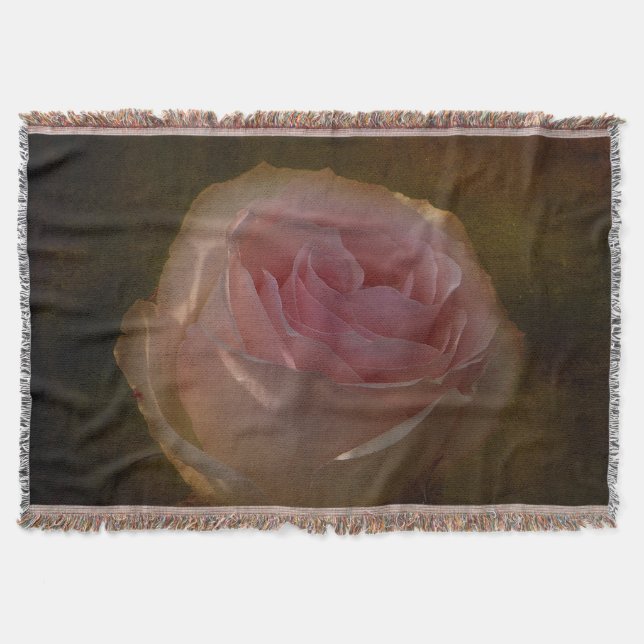Couverture à lancer de rose rose texturée (Devant)
