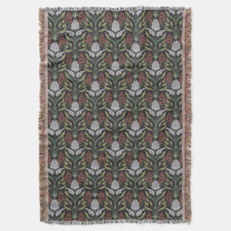 Couverture à lancer florale Art nouveau