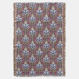 Couverture à lancer florale Art nouveau