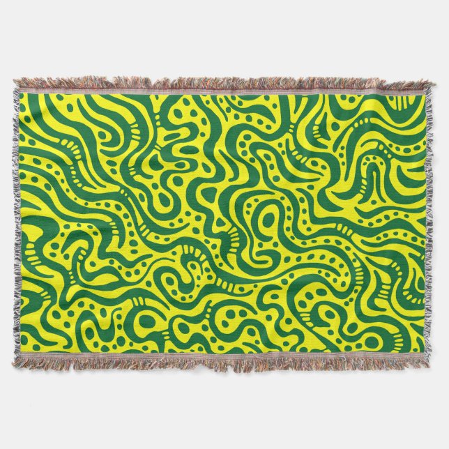 Couverture Abstrait 041211 -Vert forestier avec jaune (Devant)