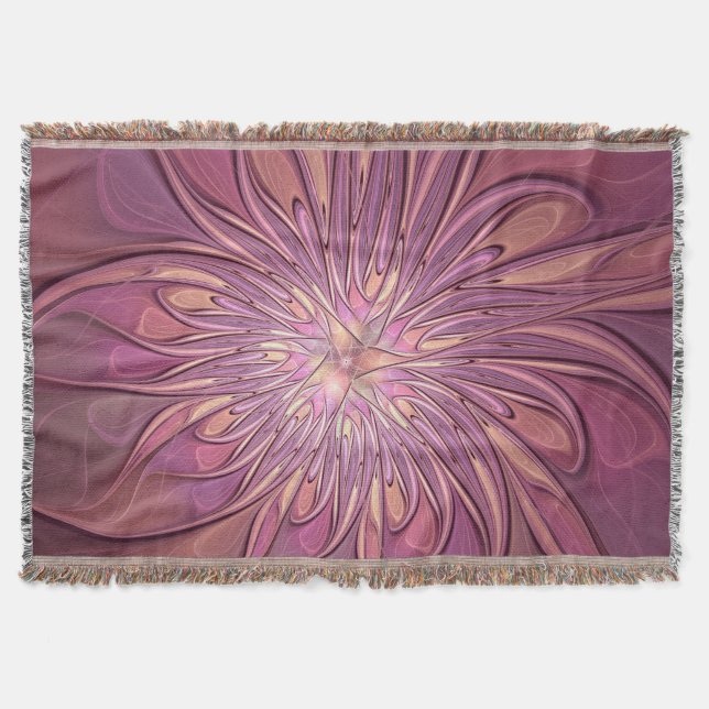 Couverture Abstrait Floral Fractal Art Berry couleurs (Devant)