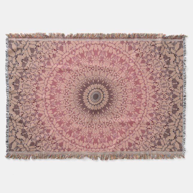 Couverture Abstrait mandala ronde sans couture motif kaleidos (Devant)