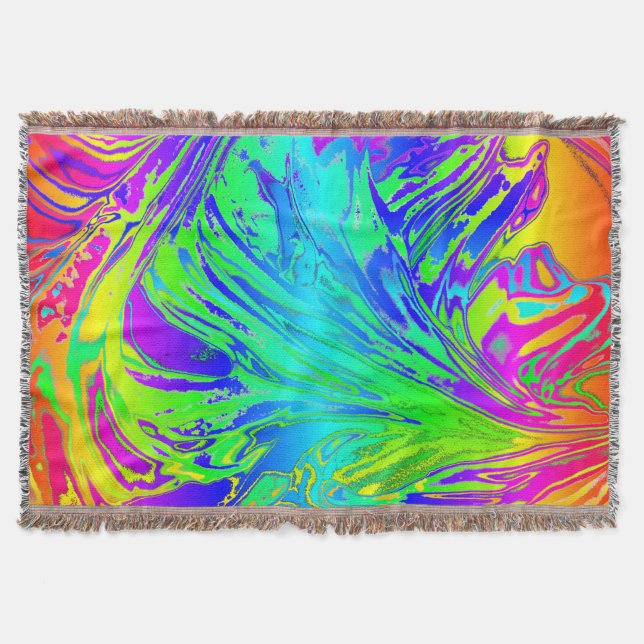Couverture Abstrait Splashing Rainbow Liquid (Devant)