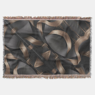 Couverture Accent Masculin Luxueux au Flux de Bronze Moderne