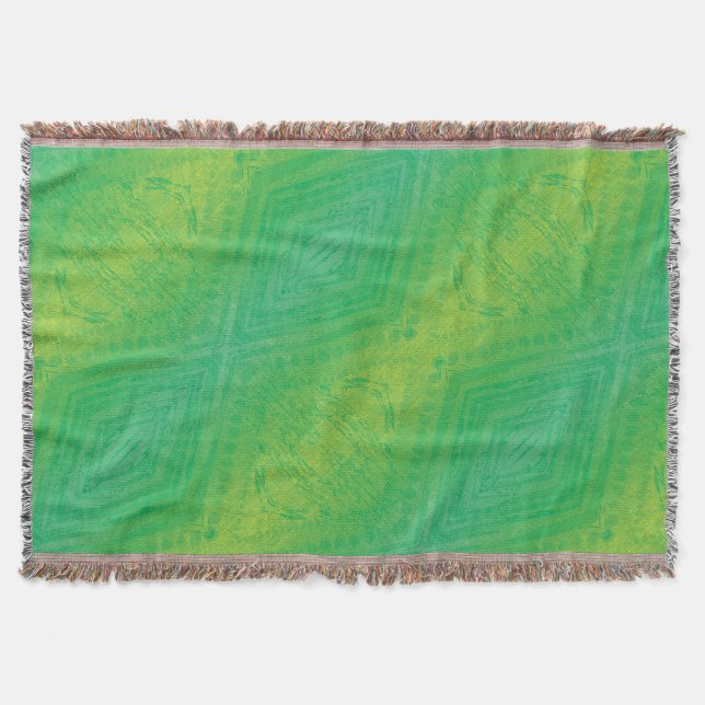Couverture Acceptation | Motif de Shibori jaune bleu (Devant)
