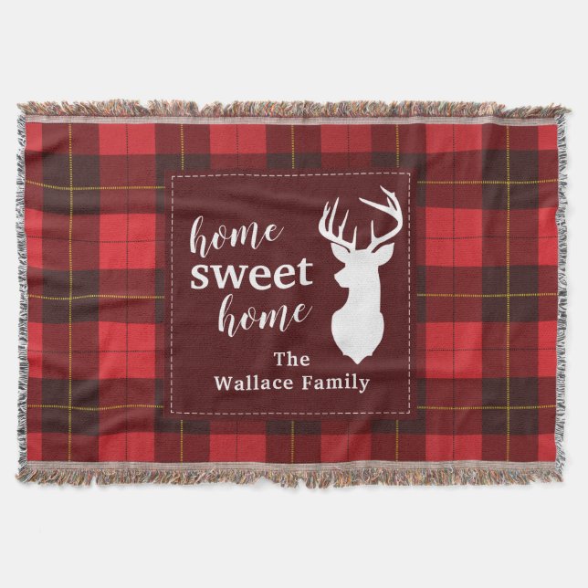 Couverture Accueil Doux personnalisée Tartan Clan Wallace Pla (Devant)