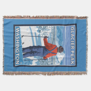 Couverture Admirer de skieur - crête de glacier, Washington