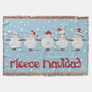 Couverture adorable FUNNY Fleece Navidad Christmas Sheep