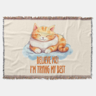 Couverture Adorable Tabby Orange Chat - Je tente mon meilleur