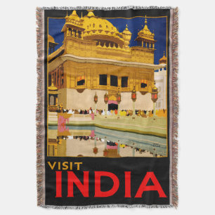 Couverture Affiche de voyage Inde art indien vintage