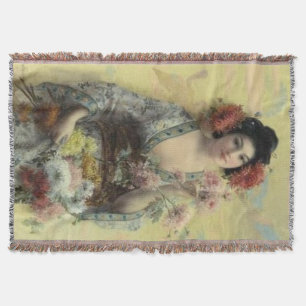 Couverture Afghan vintage de geisha