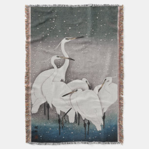 Couverture Aigrettes de Koson dans la neige : vintage japonai