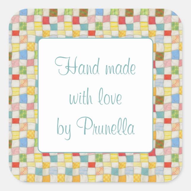 COUVERTURE ALÉATOIRE Autocollants "Fait Main" Carr (Devant)