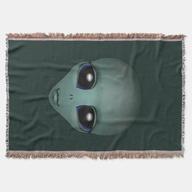 Couverture Alien Art Blanket E.T. Alien Gray Throw Blanket (Devant)