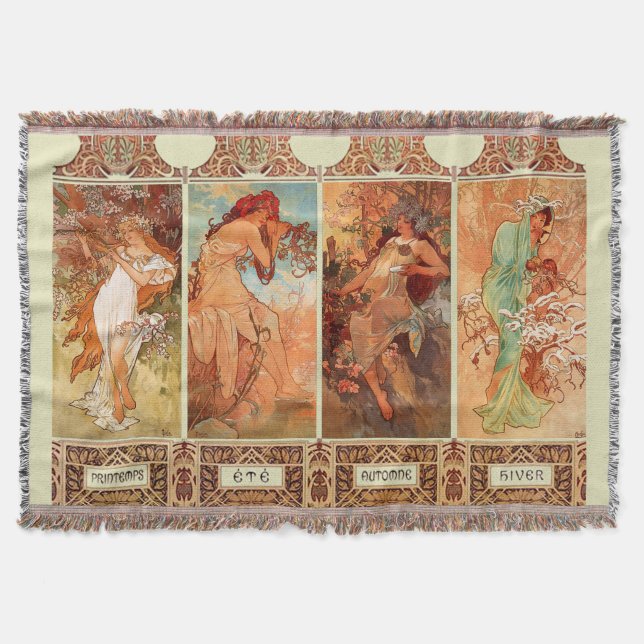 Couverture Alphonse Mucha art Nouveau de quatre saisons (Devant)