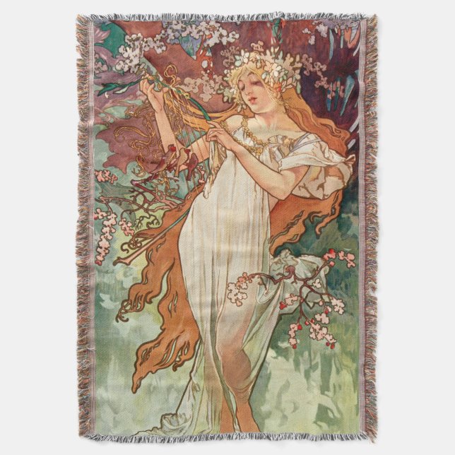 Couverture Alphonse Mucha, Les Saisons (1896) Printemps (devant Vertical)