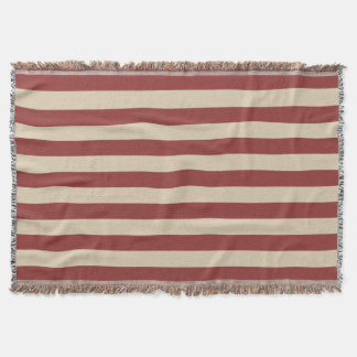 Couverture Americana Vintage 13 bandes de drapeau