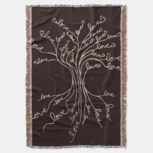 Amour Arbre de Vie Nature Coeurs Brown Cute Rustiq