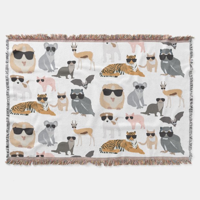 Couverture Animaux cool et amusants portant des lunettes de s (Devant)