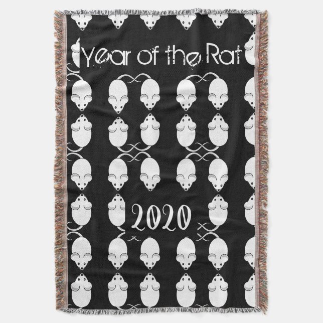 Couverture Année du Rat 2020 Mice Motif avec texte (devant Vertical)