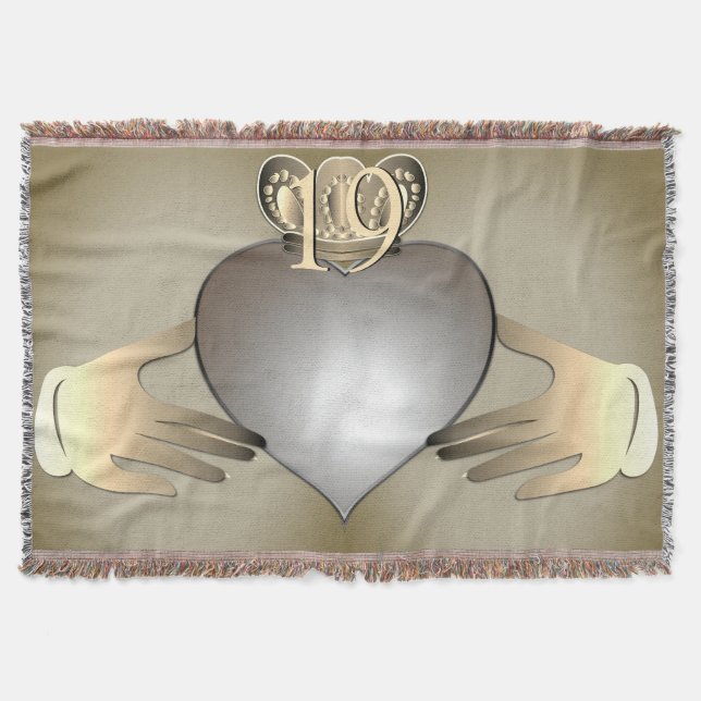 Couverture Anniversaire Claddaugh PhotoThrow Blanket (Devant)