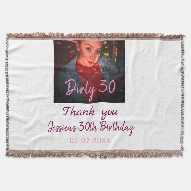 Couverture Anniversaire sale 30 ajouter nom rose ajouter phot (Devant)