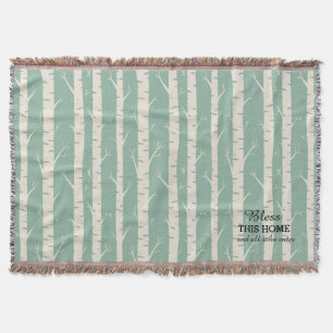 Couverture antique de jet de vert d'arbres de