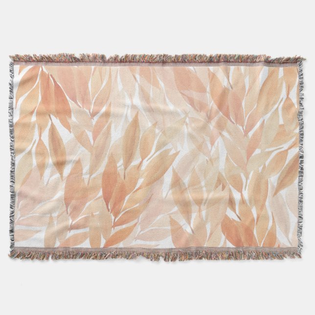 Couverture Aquarelle de feuillage transparent Terracotta (Devant)