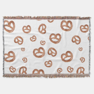 Couverture Aquarelle douce salée Motif Pretzel