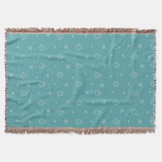 Couverture Arbre de Noël minimaliste et Motif de flocon de ne