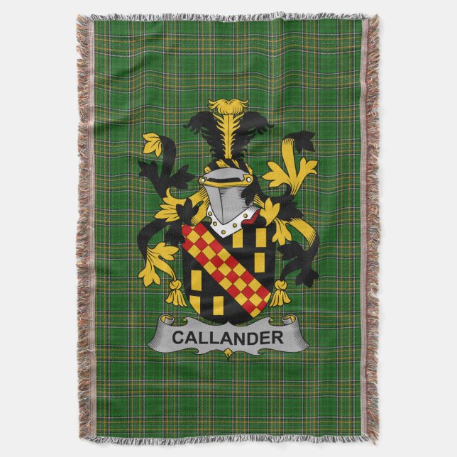 Couverture Armoiries de l'Irlandais Callander Family Crest Ir (devant Vertical)