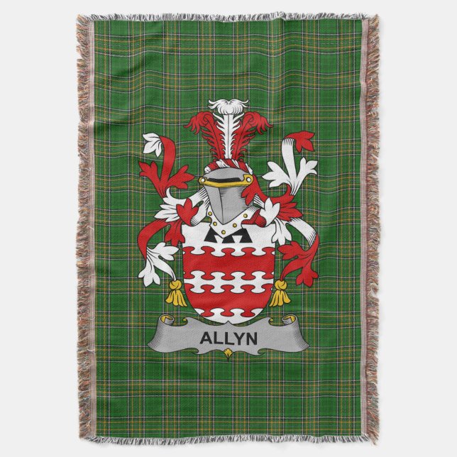 Couverture Armoiries de l'Irlande Allyn Family Crest Irlande (devant Vertical)