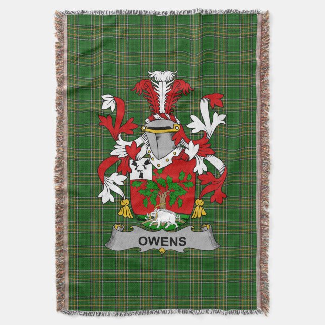 Couverture Armoiries d'Irish Owens Family Crest Irlande (devant Vertical)