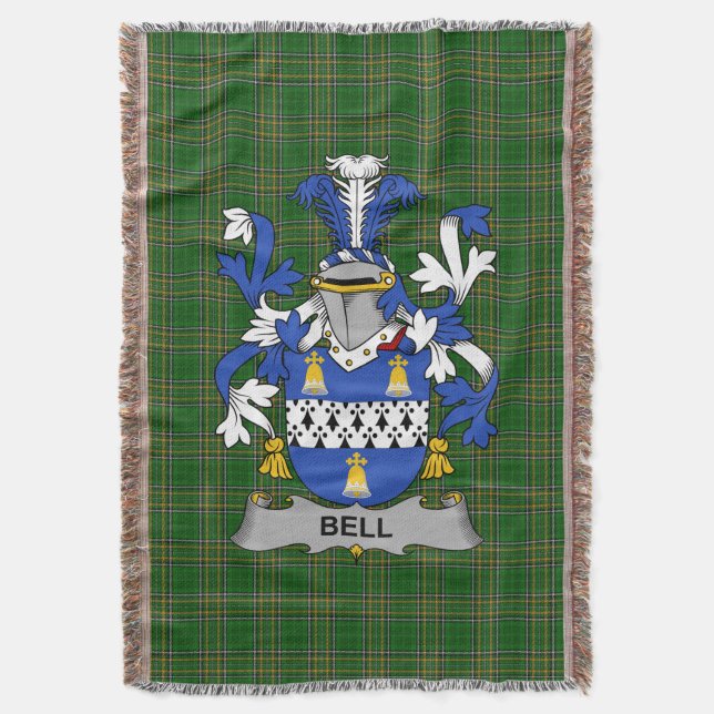 Couverture Armoiries d'Irlande Bell Famille Crest Irlande (devant Vertical)