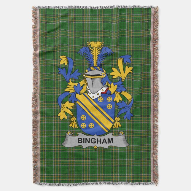 Couverture Armoiries d'Irlande Bingham Family Crest Irlande (devant Vertical)