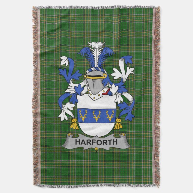 Couverture Armoiries d'Irlande Harforth Family Crest Irlande (devant Vertical)