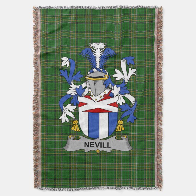 Couverture Armoiries d'Irlande Nevill ou Neville Crest de fam (devant Vertical)