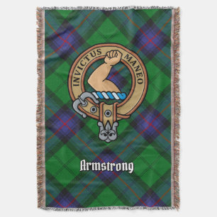 Couverture Armoiries du clan Armstrong sur tartan