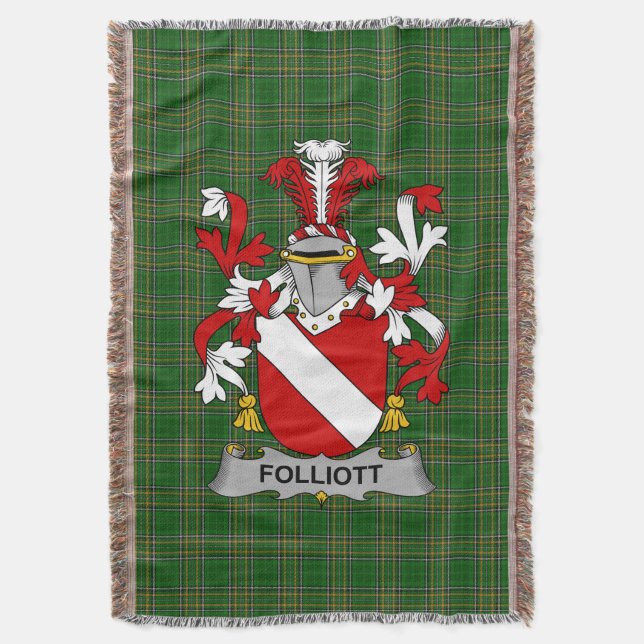 Couverture Armoiries du Folliott irlandais Famille Crest Irla (devant Vertical)
