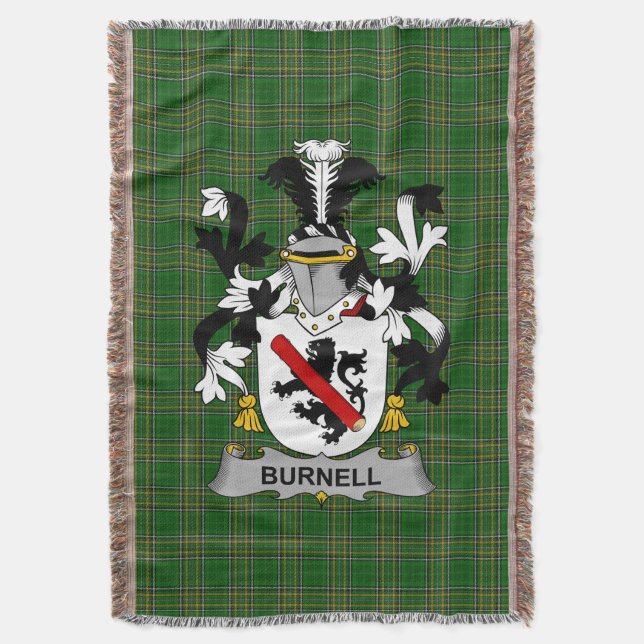Couverture Armoiries irlandaises Burnell Family Crest Irlande (devant Vertical)