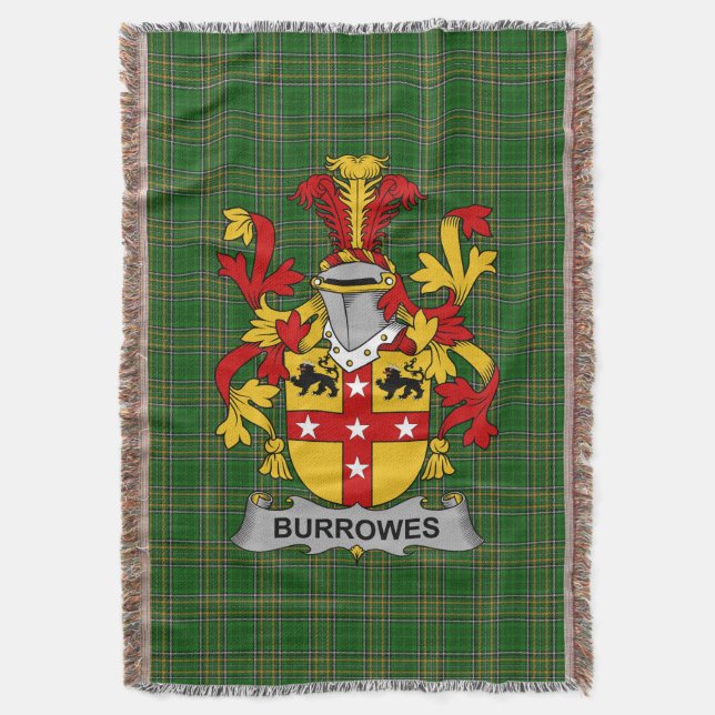 Couverture Armoiries irlandaises Burrowes Family Crest Irland (devant Vertical)