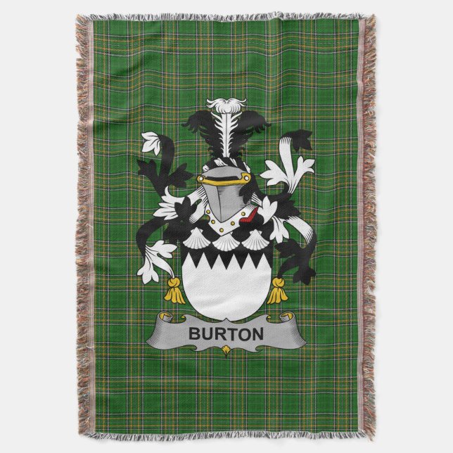 Couverture Armoiries irlandaises Burton Family Crest Irlande (devant Vertical)