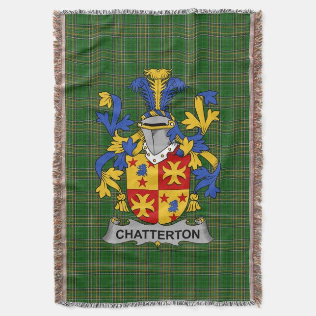 Couverture Armoiries irlandaises Chatterton Family Crest Irel (devant Vertical)