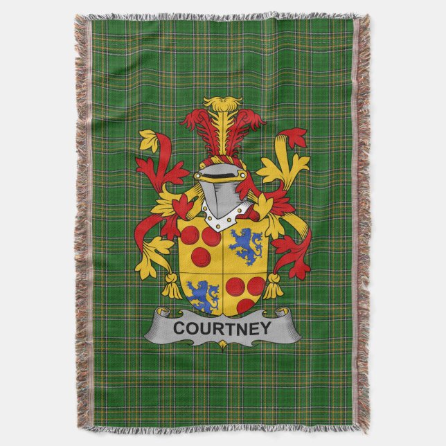 Couverture Armoiries irlandaises Courtney Family Crest Irland (devant Vertical)