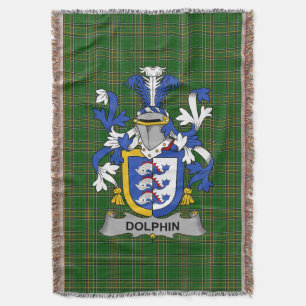 Couverture Armoiries irlandaises dauphin ou dauphyn Cres de f