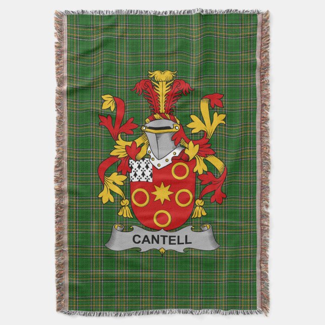 Couverture Armoiries irlandaises de Cantell Family Crest Irla (devant Vertical)