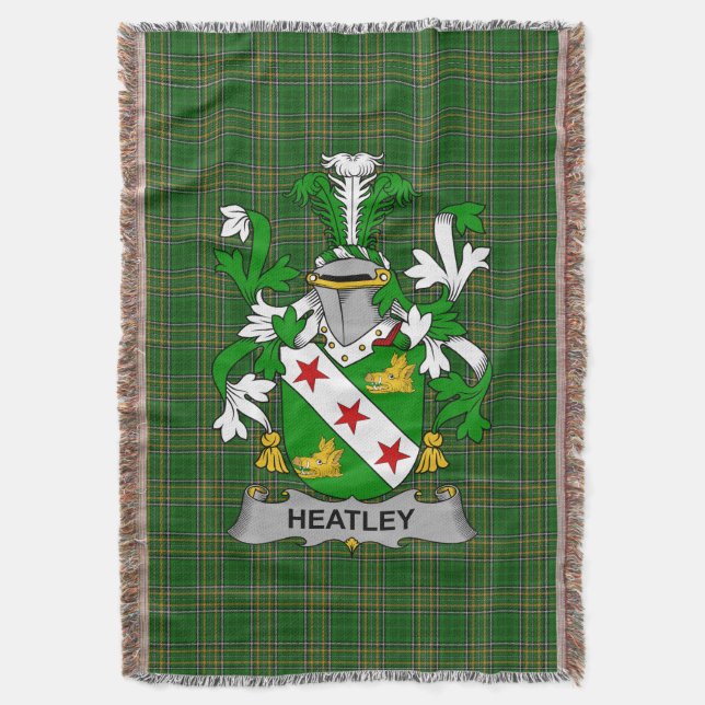 Couverture Armoiries irlandaises de Heatley Family Crest Irla (devant Vertical)