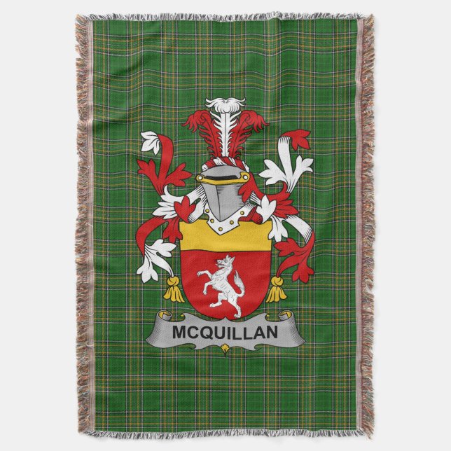 Couverture Armoiries irlandaises de McQuillan Family Crest Ir (devant Vertical)